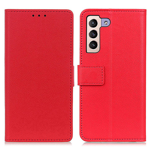 Coque Portefeuille Livre Cuir Etui Clapet M08L pour Samsung Galaxy S21 FE 5G Rouge