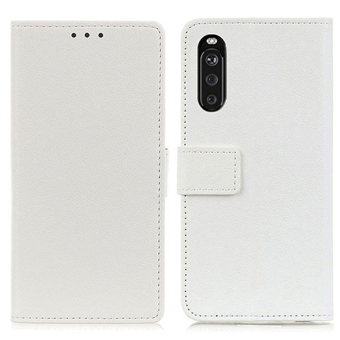 Coque Portefeuille Livre Cuir Etui Clapet M08L pour Sony Xperia 10 III SO-52B Blanc