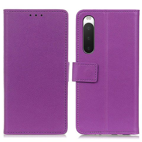 Coque Portefeuille Livre Cuir Etui Clapet M08L pour Sony Xperia 10 IV SOG07 Violet