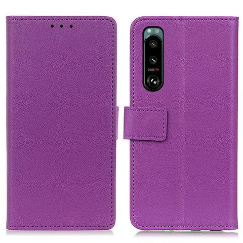 Coque Portefeuille Livre Cuir Etui Clapet M08L pour Sony Xperia 5 III Violet