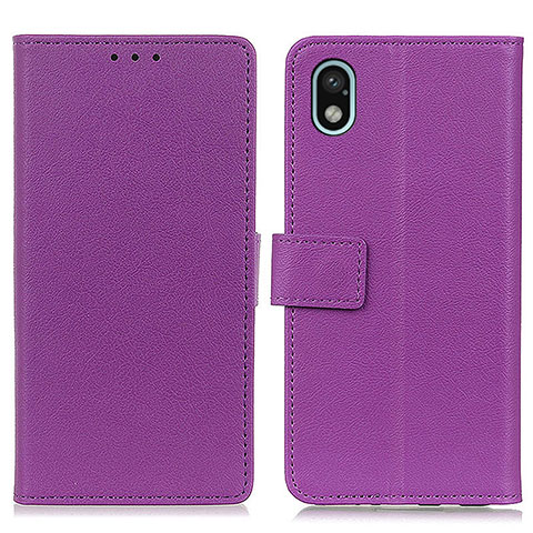 Coque Portefeuille Livre Cuir Etui Clapet M08L pour Sony Xperia Ace III SOG08 Violet