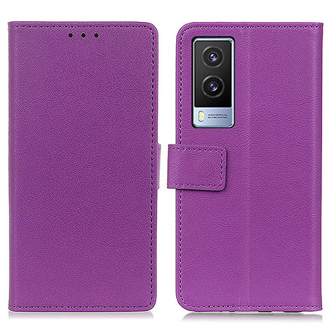 Coque Portefeuille Livre Cuir Etui Clapet M08L pour Vivo V21e 5G Violet