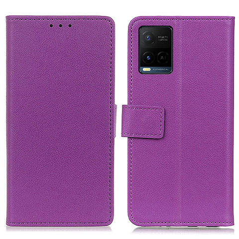 Coque Portefeuille Livre Cuir Etui Clapet M08L pour Vivo Y21a Violet