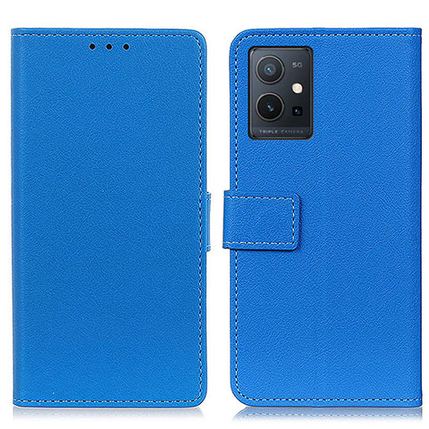 Coque Portefeuille Livre Cuir Etui Clapet M08L pour Vivo Y55s 5G Bleu