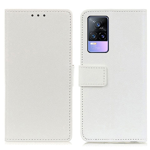 Coque Portefeuille Livre Cuir Etui Clapet M08L pour Vivo Y73 (2021) Blanc