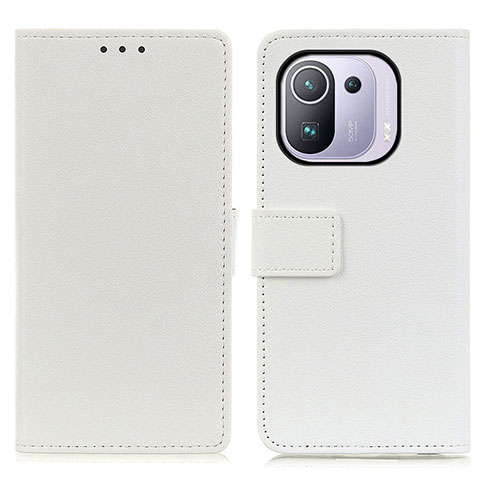 Coque Portefeuille Livre Cuir Etui Clapet M08L pour Xiaomi Mi 11 Pro 5G Blanc