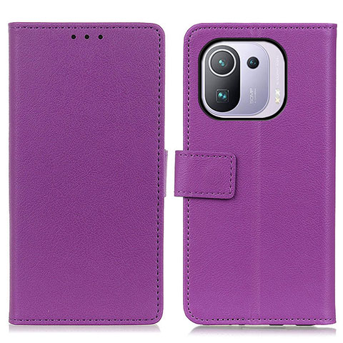 Coque Portefeuille Livre Cuir Etui Clapet M08L pour Xiaomi Mi 11 Pro 5G Violet