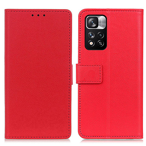 Coque Portefeuille Livre Cuir Etui Clapet M08L pour Xiaomi Mi 11i 5G (2022) Rouge