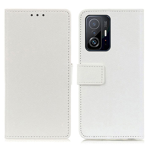 Coque Portefeuille Livre Cuir Etui Clapet M08L pour Xiaomi Mi 11T 5G Blanc