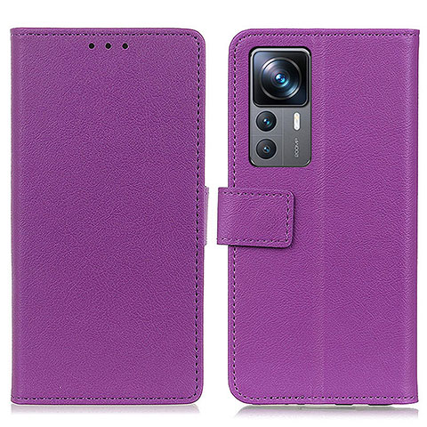 Coque Portefeuille Livre Cuir Etui Clapet M08L pour Xiaomi Mi 12T 5G Violet