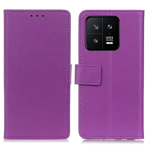 Coque Portefeuille Livre Cuir Etui Clapet M08L pour Xiaomi Mi 13 5G Violet