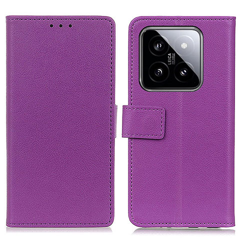 Coque Portefeuille Livre Cuir Etui Clapet M08L pour Xiaomi Mi 14 5G Violet