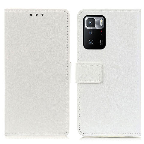 Coque Portefeuille Livre Cuir Etui Clapet M08L pour Xiaomi Poco X3 GT 5G Blanc