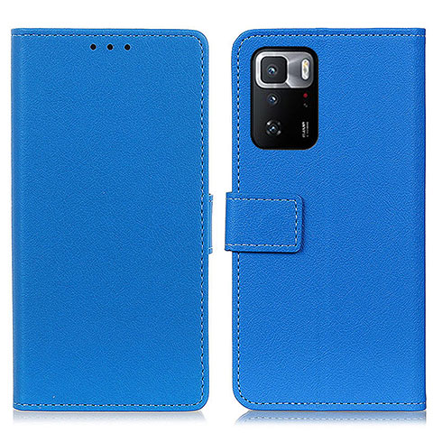 Coque Portefeuille Livre Cuir Etui Clapet M08L pour Xiaomi Poco X3 GT 5G Bleu