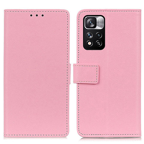 Coque Portefeuille Livre Cuir Etui Clapet M08L pour Xiaomi Poco X4 NFC Rose