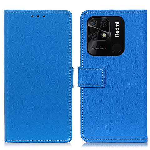 Coque Portefeuille Livre Cuir Etui Clapet M08L pour Xiaomi Redmi 10 India Bleu