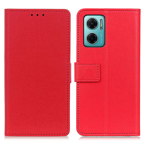 Coque Portefeuille Livre Cuir Etui Clapet M08L pour Xiaomi Redmi 10 Prime Plus 5G Rouge