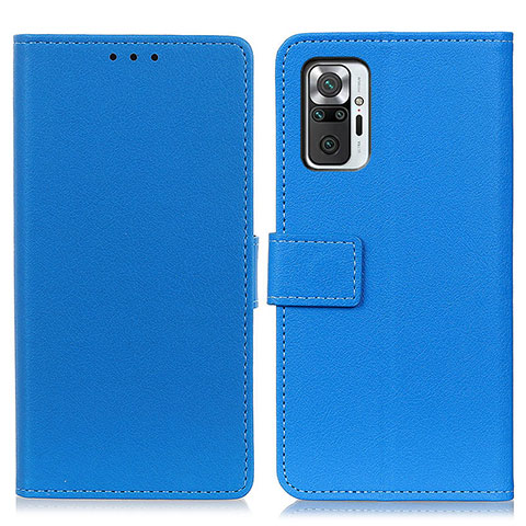 Coque Portefeuille Livre Cuir Etui Clapet M08L pour Xiaomi Redmi Note 10 Pro 4G Bleu