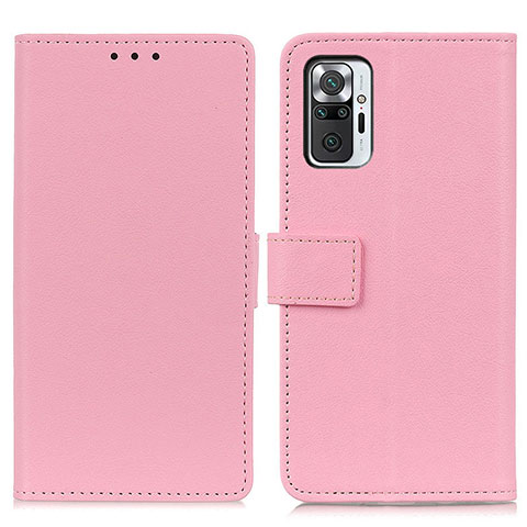 Coque Portefeuille Livre Cuir Etui Clapet M08L pour Xiaomi Redmi Note 10 Pro 4G Rose