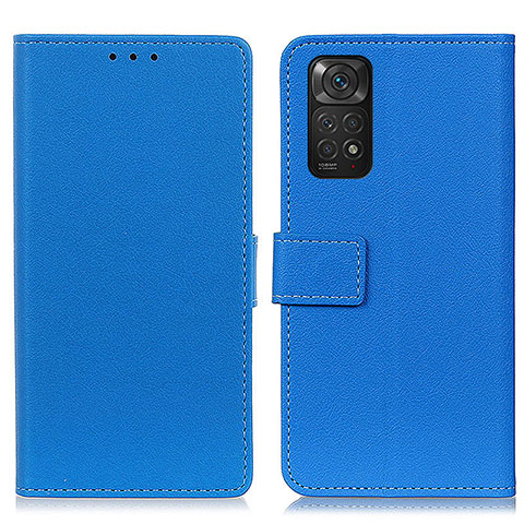 Coque Portefeuille Livre Cuir Etui Clapet M08L pour Xiaomi Redmi Note 11 4G (2022) Bleu