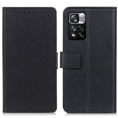 Coque Portefeuille Livre Cuir Etui Clapet M08L pour Xiaomi Redmi Note 11 Pro+ Plus 5G Noir