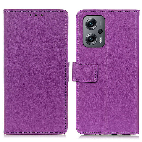 Coque Portefeuille Livre Cuir Etui Clapet M08L pour Xiaomi Redmi Note 11T Pro+ Plus 5G Violet