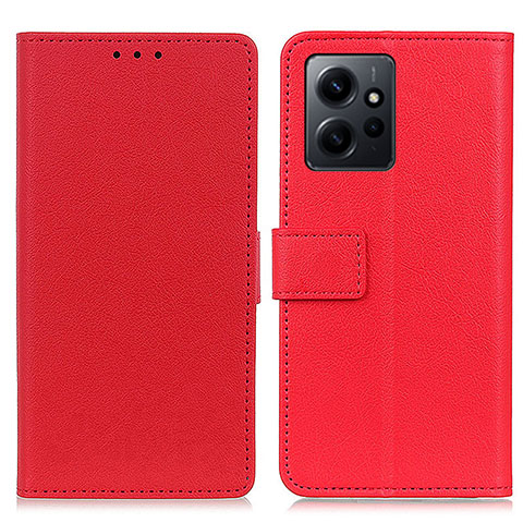 Coque Portefeuille Livre Cuir Etui Clapet M08L pour Xiaomi Redmi Note 12 4G Rouge