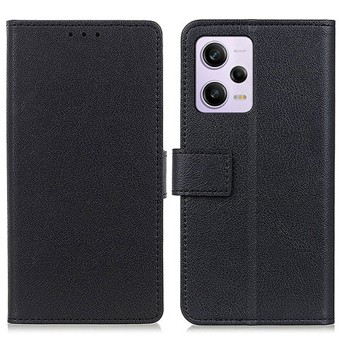 Coque Portefeuille Livre Cuir Etui Clapet M08L pour Xiaomi Redmi Note 12 Pro 5G Noir