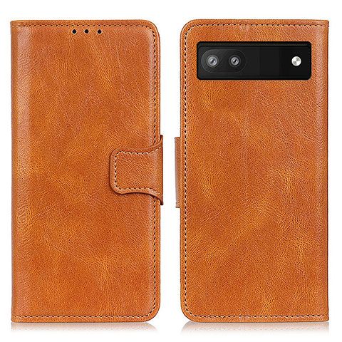 Coque Portefeuille Livre Cuir Etui Clapet M09L pour Google Pixel 6a 5G Marron