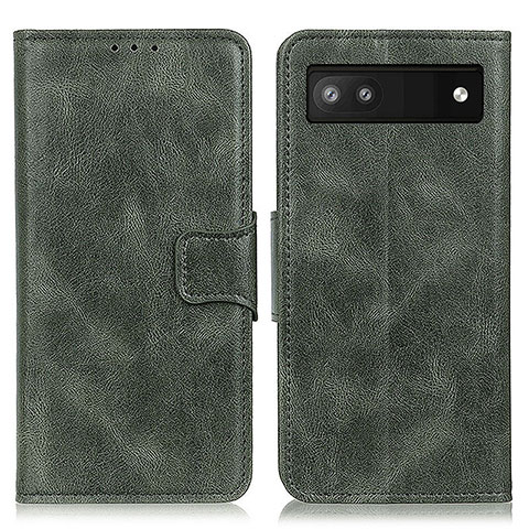 Coque Portefeuille Livre Cuir Etui Clapet M09L pour Google Pixel 6a 5G Vert