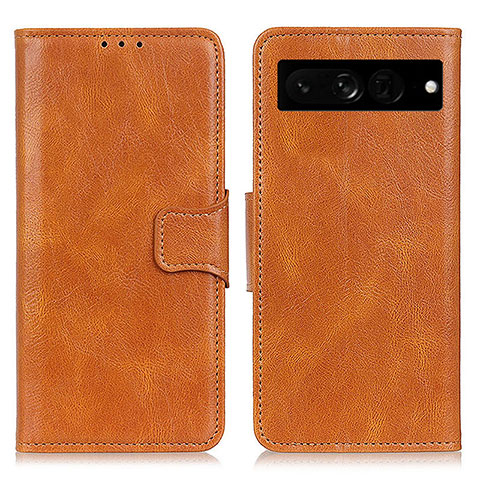 Coque Portefeuille Livre Cuir Etui Clapet M09L pour Google Pixel 7 Pro 5G Marron