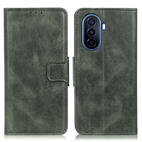 Coque Portefeuille Livre Cuir Etui Clapet M09L pour Huawei Enjoy 50 Vert