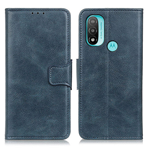 Coque Portefeuille Livre Cuir Etui Clapet M09L pour Motorola Moto E20 Bleu