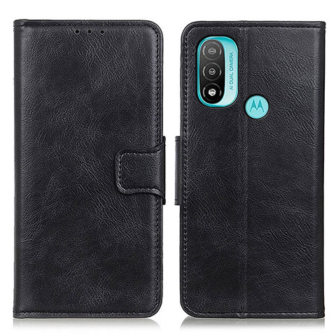 Coque Portefeuille Livre Cuir Etui Clapet M09L pour Motorola Moto E20 Noir