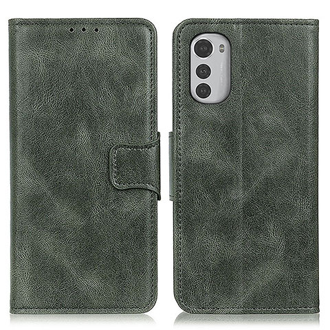 Coque Portefeuille Livre Cuir Etui Clapet M09L pour Motorola Moto E32 Vert