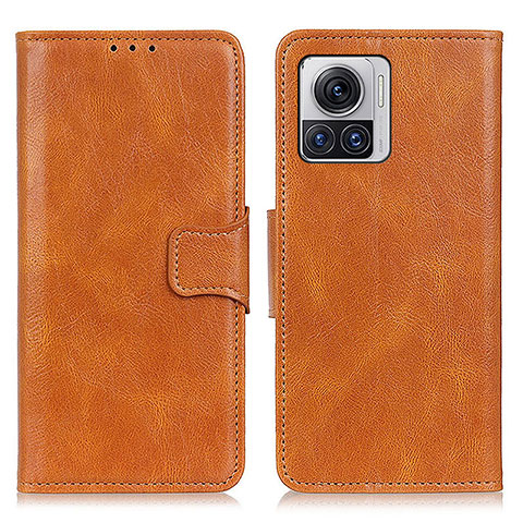 Coque Portefeuille Livre Cuir Etui Clapet M09L pour Motorola Moto Edge X30 Pro 5G Marron