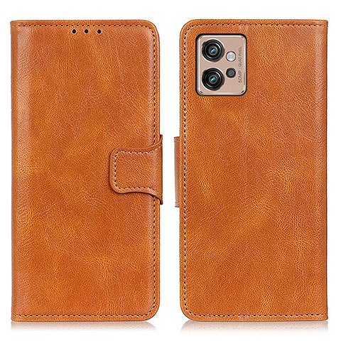 Coque Portefeuille Livre Cuir Etui Clapet M09L pour Motorola Moto G32 Marron