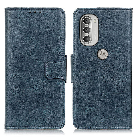 Coque Portefeuille Livre Cuir Etui Clapet M09L pour Motorola Moto G51 5G Bleu