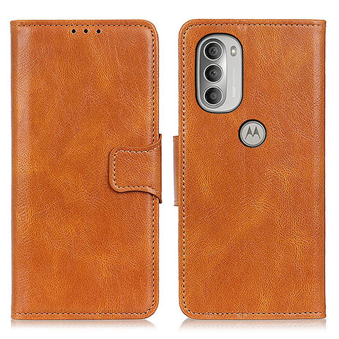 Coque Portefeuille Livre Cuir Etui Clapet M09L pour Motorola Moto G51 5G Marron