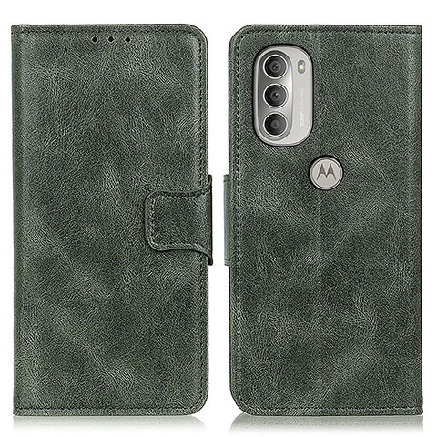 Coque Portefeuille Livre Cuir Etui Clapet M09L pour Motorola Moto G51 5G Vert