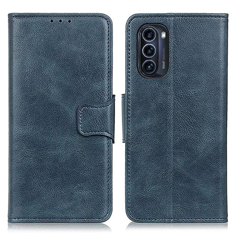 Coque Portefeuille Livre Cuir Etui Clapet M09L pour Motorola Moto G52j 5G Bleu