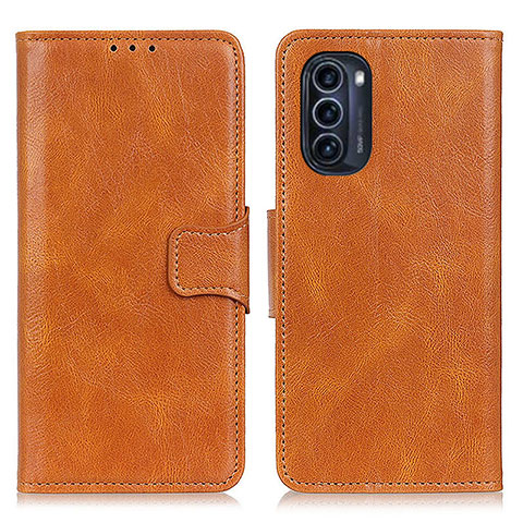 Coque Portefeuille Livre Cuir Etui Clapet M09L pour Motorola Moto G52j 5G Marron