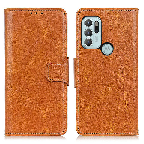 Coque Portefeuille Livre Cuir Etui Clapet M09L pour Motorola Moto G60s Marron