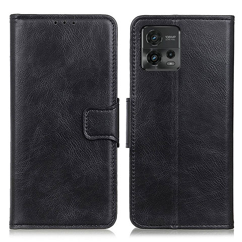 Coque Portefeuille Livre Cuir Etui Clapet M09L pour Motorola Moto G72 Noir