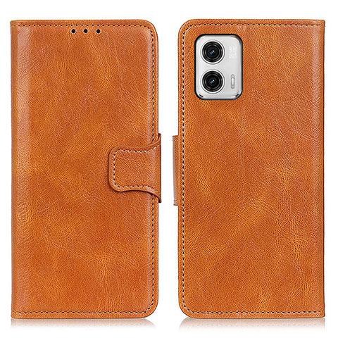 Coque Portefeuille Livre Cuir Etui Clapet M09L pour Motorola Moto G73 5G Marron