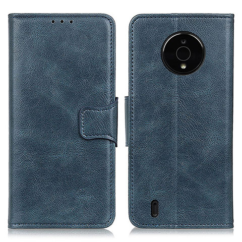 Coque Portefeuille Livre Cuir Etui Clapet M09L pour Nokia C200 Bleu