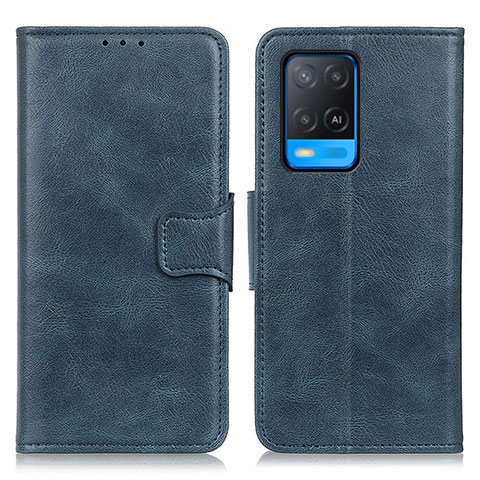 Coque Portefeuille Livre Cuir Etui Clapet M09L pour Oppo A54 4G Bleu