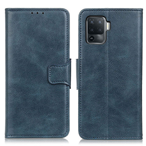 Coque Portefeuille Livre Cuir Etui Clapet M09L pour Oppo F19 Pro Bleu