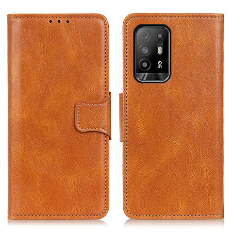 Coque Portefeuille Livre Cuir Etui Clapet M09L pour Oppo F19 Pro+ Plus 5G Marron