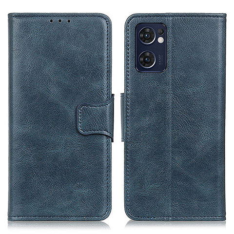 Coque Portefeuille Livre Cuir Etui Clapet M09L pour Oppo Reno7 5G Bleu